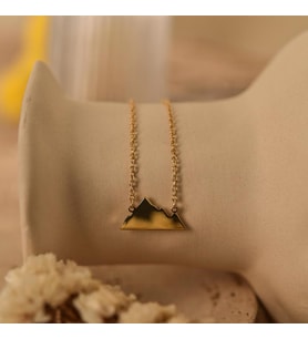 Kişiye Özel Şık Dağ Model Kolye 925K Gümüş (Gold)