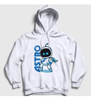Presmono Unisex Beyaz Oyun Kaptan Astro Bot Kapüşonlu Sweatshirt 555407tt