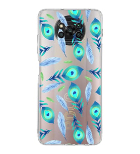PrintiFy Xiaomi Poco X3 NFC ile Uyumlu 1mm Slim Fit Nazar Boncuğu 3 Baskılı Şeffaf  Kılıf