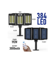 Trendpoint 384Ledli Solar Bahçe Aydınlatması Projektör Sokak Lambası Hareket Sensörlü Güneş Enerjili