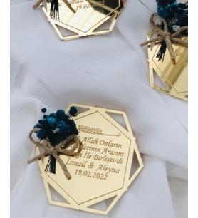 Kişiye Özel Pleksi Magnet Hatıra (Altın)