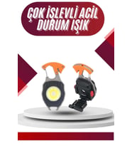 7 Modlu Mini Led Lamba Anahtarlık USB Şarjlı Kamp İçin Taşınabilir