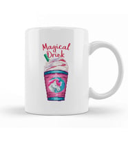 Magical Drink Unicorn Milkshake Pixel Art Kupa Bardak Porselen