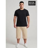 Erkek Büyük Beden Şort 3XL-6XL Rahat Kesim Diz Altı Günlük Şort-SPR26BSR591