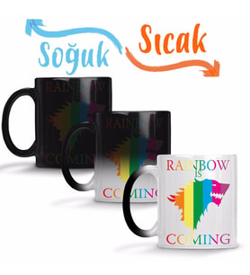 Rainbow Coming Got Sihirli Kupa Bardak Porselen