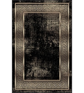 Eliana Home Baskılı, Yıkanabilir Kaymaz Taban Salon Halısı LNA0294-SD869 100x150 cm (Siyah)