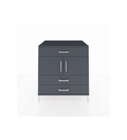 Kronos Şifonyer 2 Raflı 3 Çekmeceli 2 Kapaklı 88x59x96 Antrasit-Antrasit