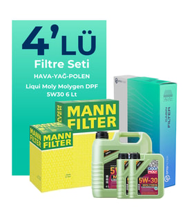 MANN Hyundai Santa FE 2.2 Dizel Filtre Bakım Seti Liqui Moly Motor Yağlı (2006-2009) 4 Lü