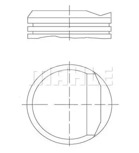 MAHLE 0222990 Piston+Segman+Gomlek 5486003 7700564872