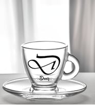 BK Gift Kişiye Özel İsimli DTF Cam Kahve Fincanı-2, Sevgiliye Hediye, Arkadaşa Hediye, Doğum  Günü Hediyesi