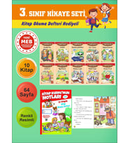 3.Sınıflar İçin Okumayı Sevdiren 10 lu Hikaye Seti 14 (Kitap Okuma Defteri Hediyeli)