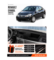RENAULT SYMBOL AİRBAGSİZ (2008-2011) Uyumlu Torpido Örtüsü Torpido Kılıfı - Siyah