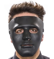 Siyah Renk Hip Hop Anonim Jabbawockeez Dans Maskesi 18x19 cm (5365)