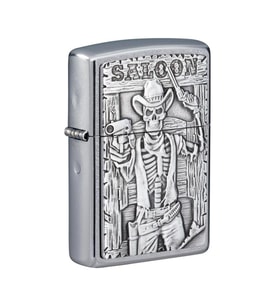 Zippo Çakmak Saloon Skull Emblem Design 49298-083535