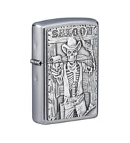 Zippo Çakmak Saloon Skull Emblem Design 49298-083535