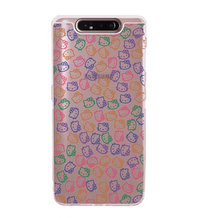 Samsung Galaxy A80  Kamera Korumalı  Kapak Hello Kitty Tasarımlı  Şeffaf Kılıf