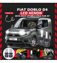 Fiat Doblo D4 2015-2023 Kısa Far Uyumlu Şimşek Etkili Led Xenon Premium Series H7