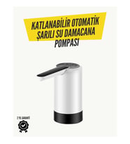Mey İthalat® 8000mAh Şarjlı Damacana Su Pompası Tek Tuşla Otomatik Su Alımı 40-80 Sn Dolum Kat