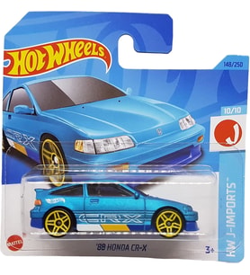 Hot Wheels - ´88 Honda Cr-X - Hw J-Imports 10/10 - Hkk68 - Short Card - Mavi - Mattel 2023 (Çok Renkli)