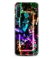 Realme 5i 5 Pro 6i 7 Pro 8 Kılıf Desemli Silikon Butterfly Neon 1684