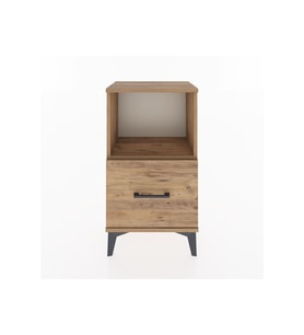 Arges Komodin Tek Raflı Tek Çekmeceli 44x30x80 Çam-Çam