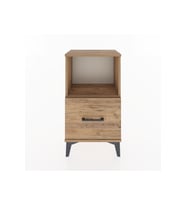 Arges Komodin Tek Raflı Tek Çekmeceli 44x30x80 Çam-Çam