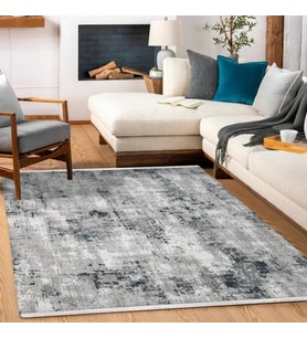 Makine Kaymaz Yıkanabilir Mavi Modern Triko Salon Halısı Mutfak Halısı Koridor Halısı Yolluk 6931AK