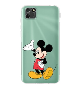 Huawei Y5 p  Kamera korumalı Kapak Mickey Mouse Tasarımlı  Şeffaf Kılıf