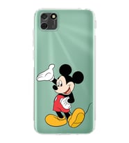 Huawei Y5 p  Kamera korumalı Kapak Mickey Mouse Tasarımlı  Şeffaf Kılıf