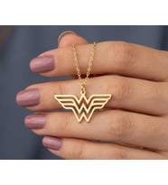 Wonder Woman Sembol Kolye 925K Gümüş (Gold)