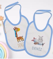 BK Kids Kişiye Özel İsimli 2’li Mavi Mama Önlüğü-11