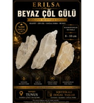 Sertifikalı Beyaz Çöl Gülü Selenit Taşı Kütle - 8-10 cm İri Parça Doğal Kristal Koleksiyonluk