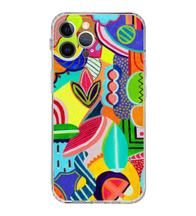 PrintiFy iPhone 12 Pro Max ile Uyumlu Retro Color 6  Kamera Korumalı Şeffaf  Kılıf