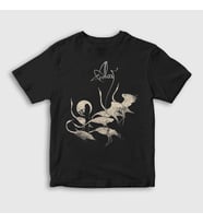 Presmono Unisex Çocuk Siyah Egrets Metal Alcest T-Shirt 521392tt