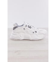 Bağcıklı Yüksek Taban Kadın Sneaker (Beyaz)
