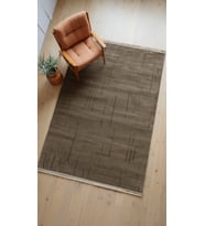 Vizon Rengi Lotus Bambu Model Altı Kaymaz Makine Dokuma Halı