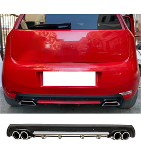 Fiat Punto Gri Difüzör Çiftli Yuvarlak Egzoz Görünümlü D Tip Difizör
