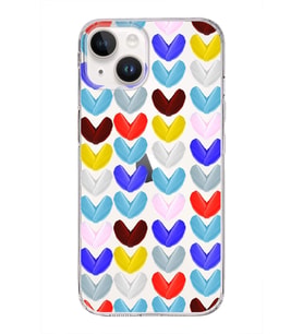PrintiFy Apple  iPhone 14 ile Uyumlu 1mm Slim Fit Water Color 1 Baskılı Şeffaf  Kılıf