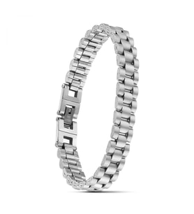 💎 Gümüş Renk Premium Erkek Çelik Bileklik 31831G1D3M