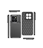 Xiaomi Mi 14t Pro Kılıf Auto Focus Karbon Kapak - Siyah