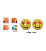 KALPLİ EMOJİ ŞEKİLLİ CEP SOBASI,EL ISITICI,2 ADET SICAK SU TORBASI PVC  9cm