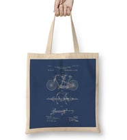 Tandem Bicycle Patent Blueprint W Starley H S Owen Bez Çanta Uzun Saplı