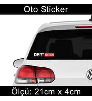 dert edition etiket sticker - 2 adet çıkartma araba motosiklet kask atv tablet pc buzdolabı otomobil bilgisayar uyumlu