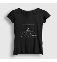 Presmono Kadın Siyah Gate Insomnium T-Shirt 151377tt