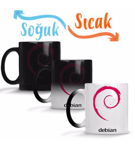Debian Sihirli Kupa Bardak Porselen