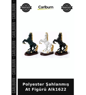 Özel Üretim Dekoratif Salon Hediyelik Biblo Polyester Şahlanmış At Figürü Alk1622
