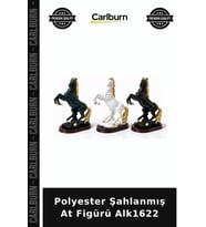 Özel Üretim Dekoratif Salon Hediyelik Biblo Polyester Şahlanmış At Figürü Alk1622