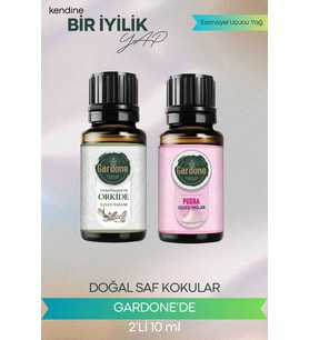 Pudra + Orkide ( Oda Kokusu Aroma Terapi Buhurdanlık / Difüzör Yağı ) Set 2 Adet x 10 ML
