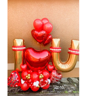 Sevgililer Günü I Love You Balon Aranjman