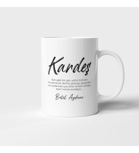 Lügat Kardeş Baskılı Kupa Bardak